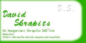 david skrapits business card